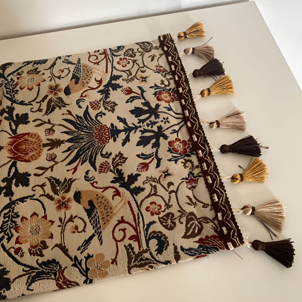 Vintage Floral & Bird Jacquard Duklopp Carvallo