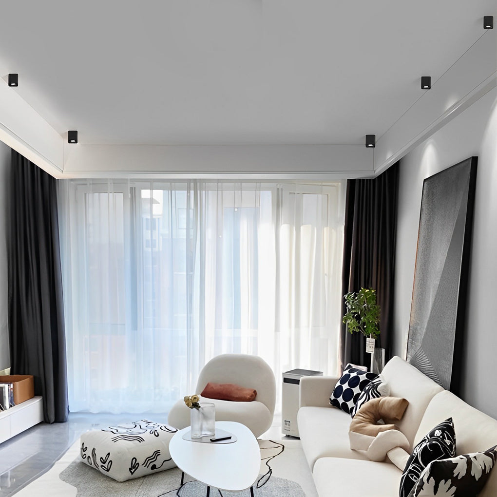 FlexiSquare - Dimbart LED Takrosettlampa med Justerbar Fyrkantig Lampfot Carvallo