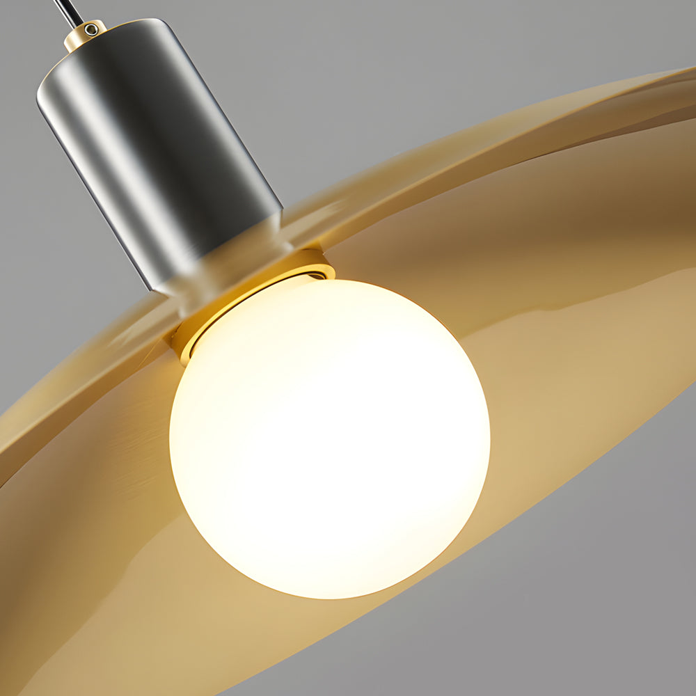 1-Ljus Mid-Century Messing Hänglampa Carvallo