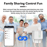 Smart WiFi-Kontakt 16A/20A – Röststyrd Uttagsadapter-Smarta Hem Elkontakt-BB-Hemnix