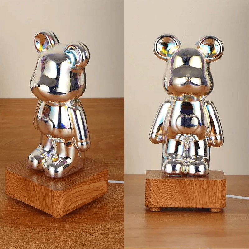 3D Björn Glas-Nattlampa Fyrverkerier-Barn-BB-Hemnix