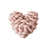 Plush knotted heart-shaped cushions Carvallo