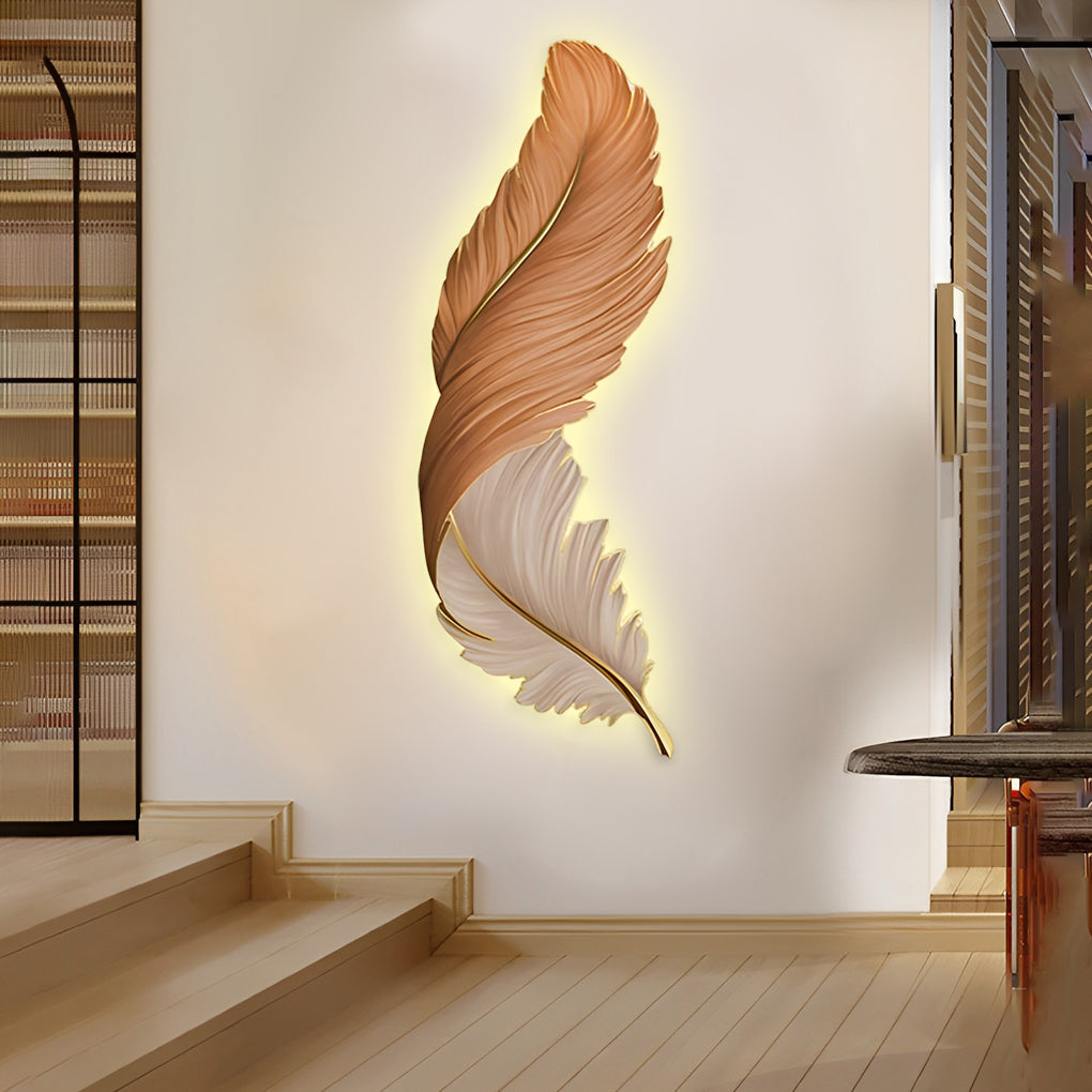 Väggkonst Ljus Modern Fjäder LED Vägglampa Carvallo