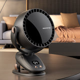 Bärbar bladlös fläkt med digital display – Tyst och uppladdningsbar kylning för inomhus- och utomhusbruk Carvallo