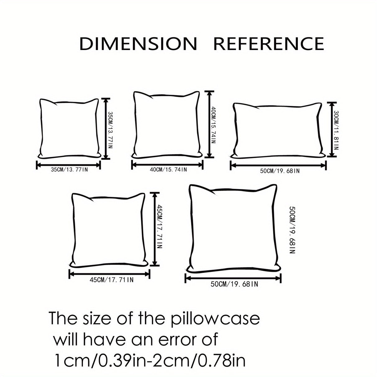 Polyester Kuddöverdrag - Enkelt Stilsäkert Prydnadsöverdrag för Sovrum, Soffa och Vardagsrum Carvallo
