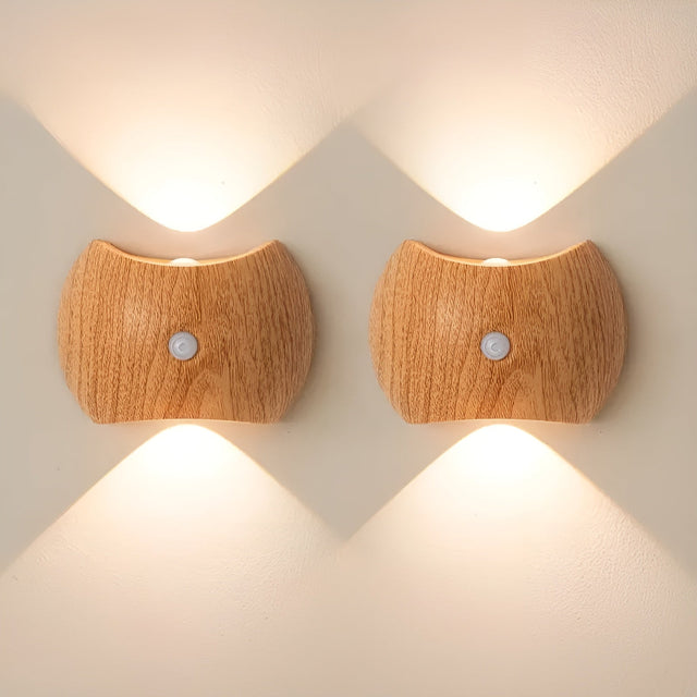 LED-vägglampa med rörelsesensor – uppladdningsbar & smart | Ideal för sovrum & hall Carvallo