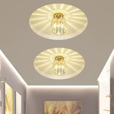 CrystalLuxe - Modern E27 LED Taklampa, Svart Guld med Kristallglas Carvallo