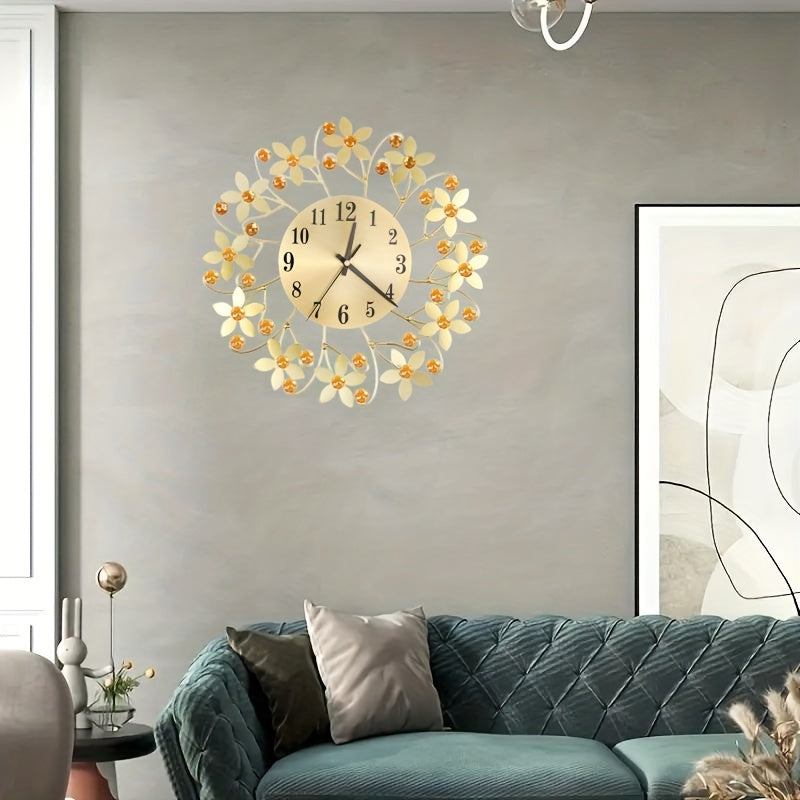 EleganceClock - Stille Dekorativ Väggklocka 14 Tum Carvallo