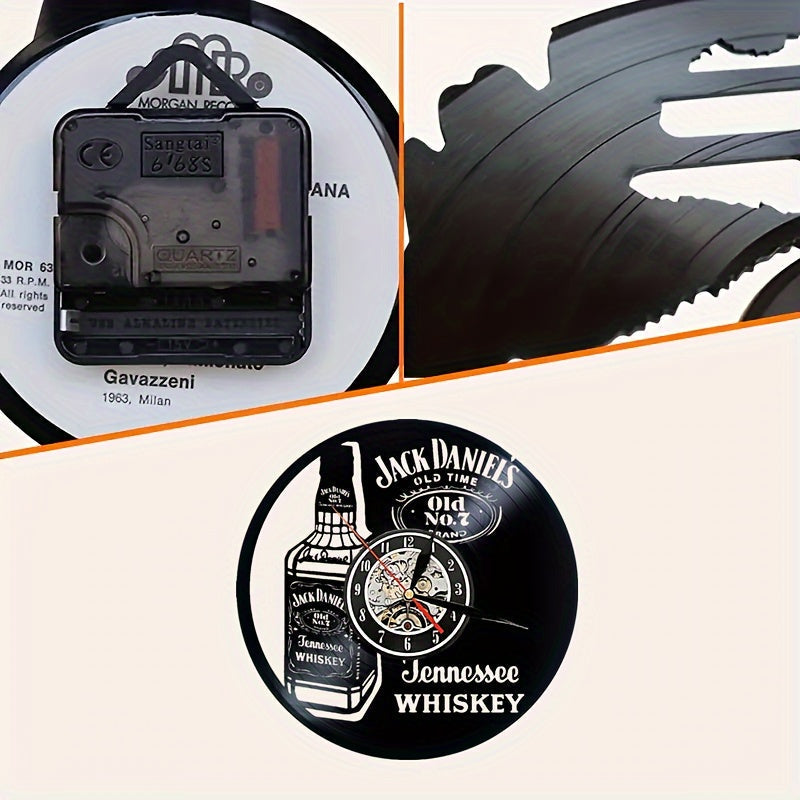 Vinylskivor Väckarklocka - Whisky Tema, Stil, För Vardagsrum och Kontorsinredning Carvallo