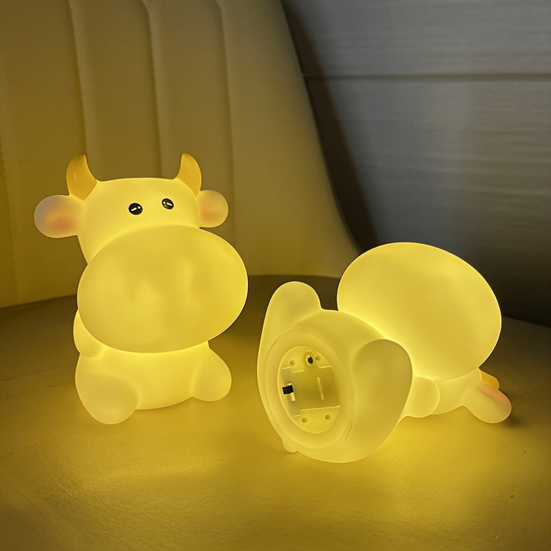 CowGlow - Söt Ko Nattlampa med Batteri för Barnrum Dekoration Carvallo