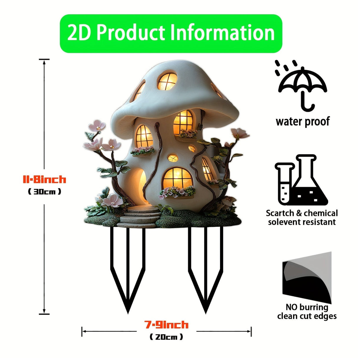 Förtrollande julstuga trädgårdsstaty - En magisk atmosfär för din trädgård Carvallo