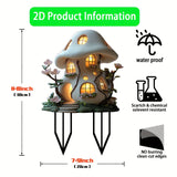 Förtrollande julstuga trädgårdsstaty - En magisk atmosfär för din trädgård Carvallo