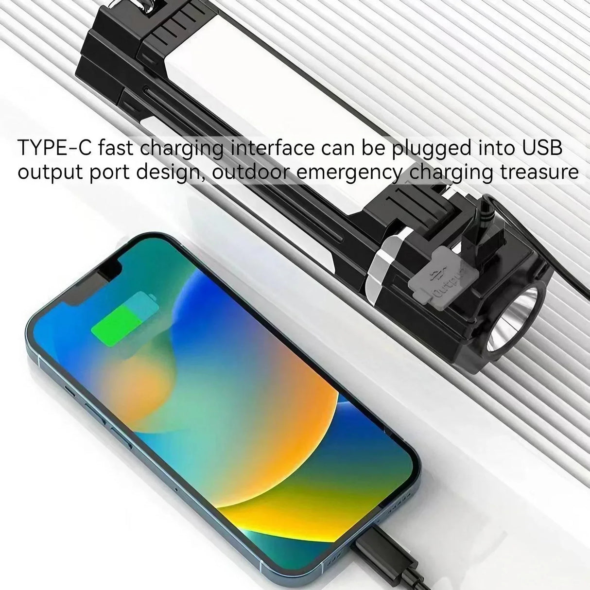 Carvallo XyloBeam | Extra lång batteritid | SOS-funktion & Powerbank | Vitt LED-ljus Carvallo