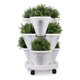 Jordgubbar som staplar växtkrukor-Garden-Hemnix-Vit-Hemnix