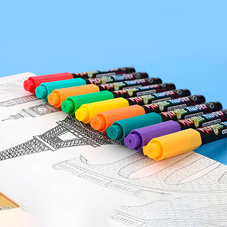 Carvallo - 12-delad akrylpenna-set Carvallo