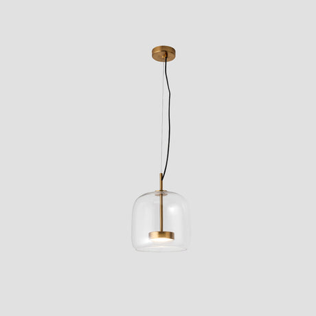 Amber Glass Pendant Light | Vintage Style | Warm LED Glow | Justerbar Höjd Carvallo