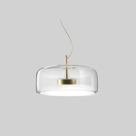 Amber Glass Pendant Light | Vintage Style | Warm LED Glow | Justerbar Höjd Carvallo