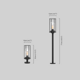 Modern utomhusgolvlampa med svart metallstolpe Carvallo