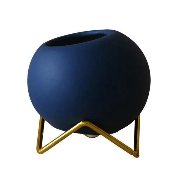 Carvallo – Modern Keramisk Blomkruka med Stilig Ställning Carvallo