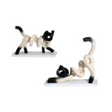 Abstract Minimalist Vridna Siamesisk Katt Skulptur för Heminredning Carvallo