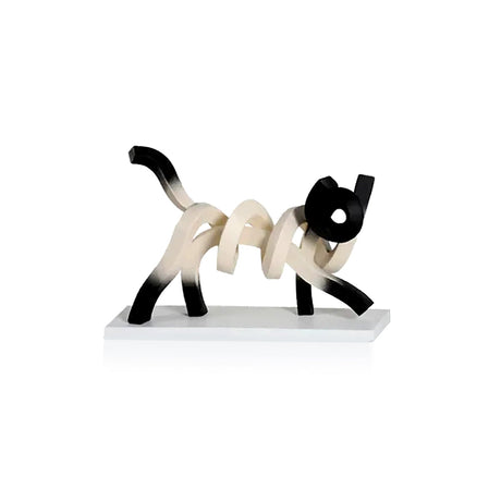 Abstract Minimalist Vridna Siamesisk Katt Skulptur för Heminredning Carvallo