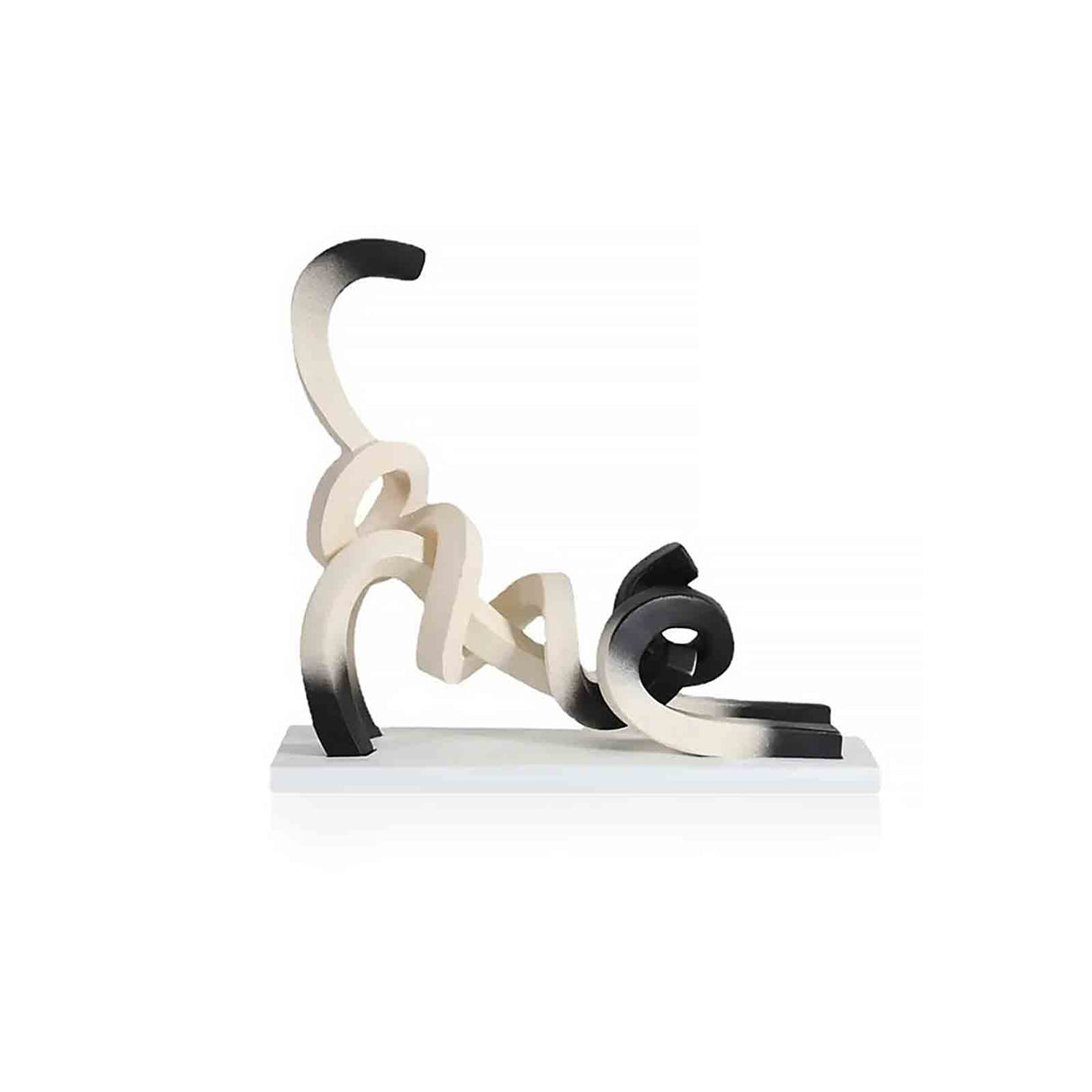 Abstract Minimalist Vridna Siamesisk Katt Skulptur för Heminredning Carvallo