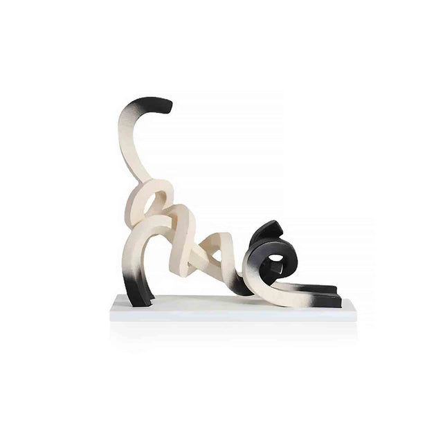 Abstract Minimalist Vridna Siamesisk Katt Skulptur för Heminredning Carvallo