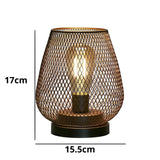 CageLuxe Lampa - Trådlös metallbur LED bordsbelysning Carvallo