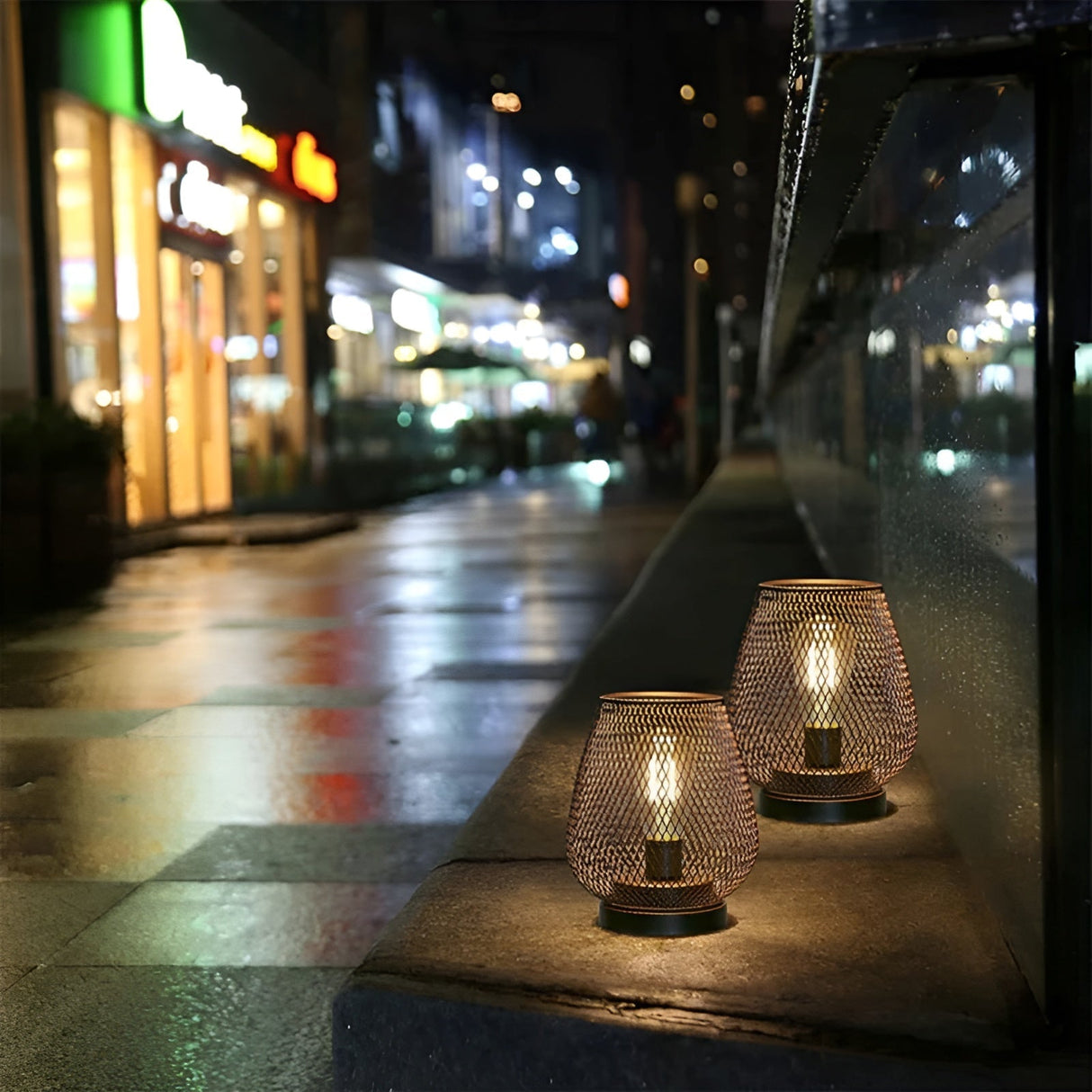 CageLuxe Lampa - Trådlös metallbur LED bordsbelysning Carvallo