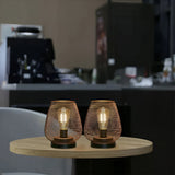 CageLuxe Lampa - Trådlös metallbur LED bordsbelysning Carvallo