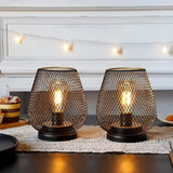 CageLuxe Lampa - Trådlös metallbur LED bordsbelysning Carvallo