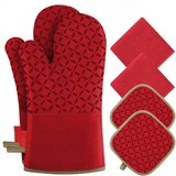 Carvallo-Set HeatGuard Pro | 6-delat | Värmebeständig upp till 260 °C | Rutschfritt silikon | Extra lång Carvallo