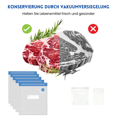 Carvallo - Bärbart vakuumförseglingsapparat med påsar Carvallo