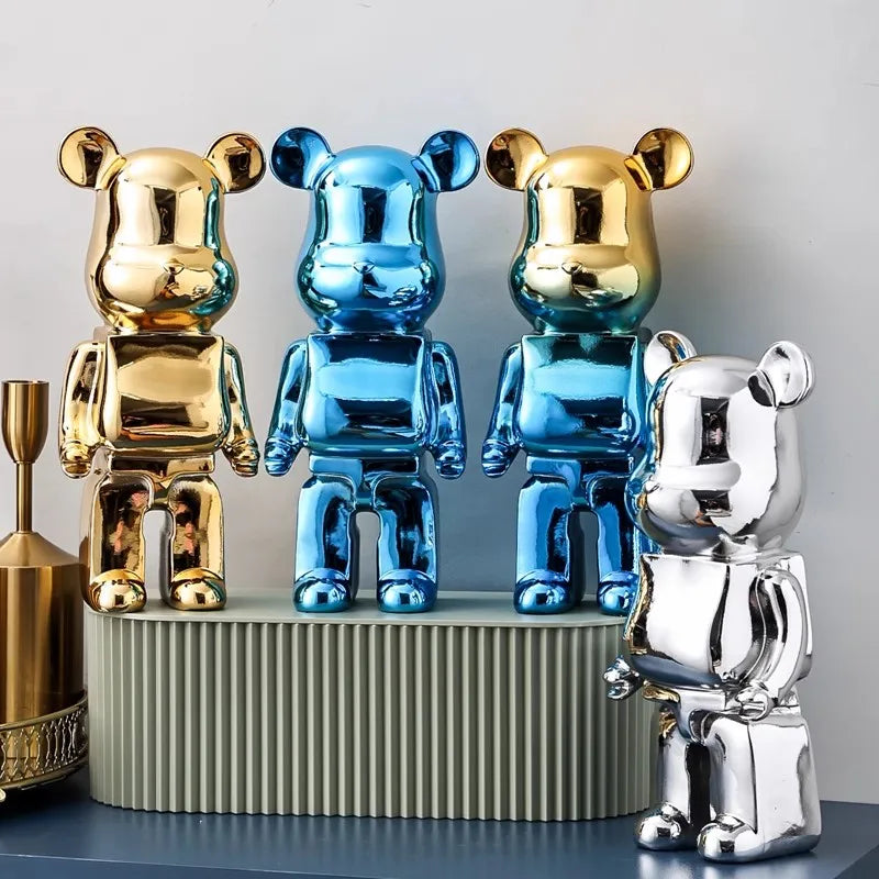Aesthetic Bear Figur Figur Keramik Staty för Lyxigt Vardagsrumsdekoration Carvallo