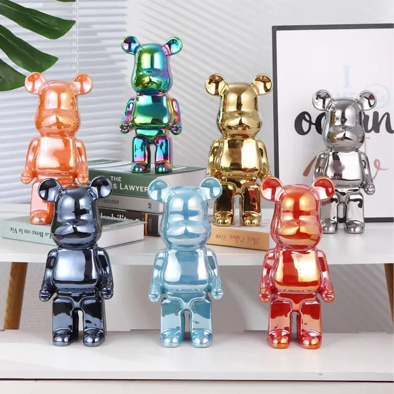 Aesthetic Bear Figur Figur Keramik Staty för Lyxigt Vardagsrumsdekoration Carvallo