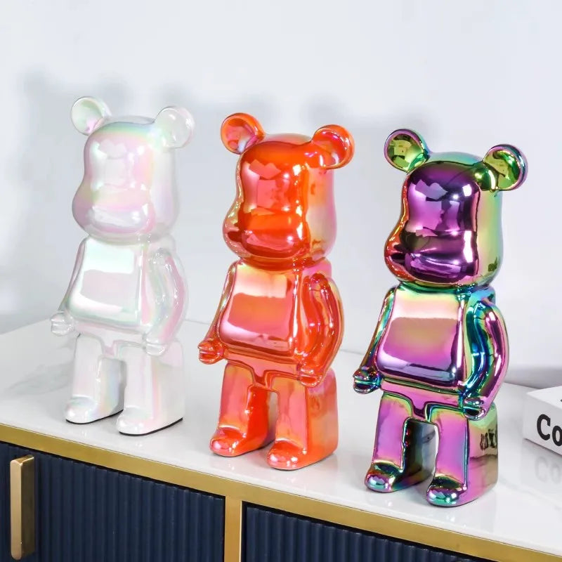 Aesthetic Bear Figur Figur Keramik Staty för Lyxigt Vardagsrumsdekoration Carvallo