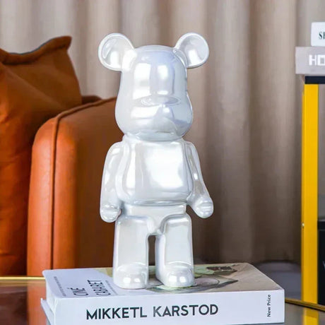 Aesthetic Bear Figur Figur Keramik Staty för Lyxigt Vardagsrumsdekoration Carvallo