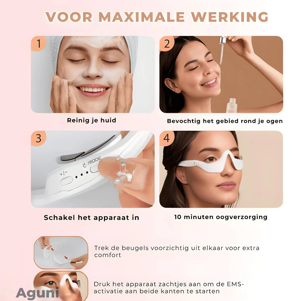 Terapeutisk EMS-glasögon med rödljusteknologi Carvallo