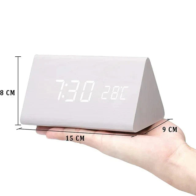 Väckarklocka Digital Trä LED Skärm Carvallo