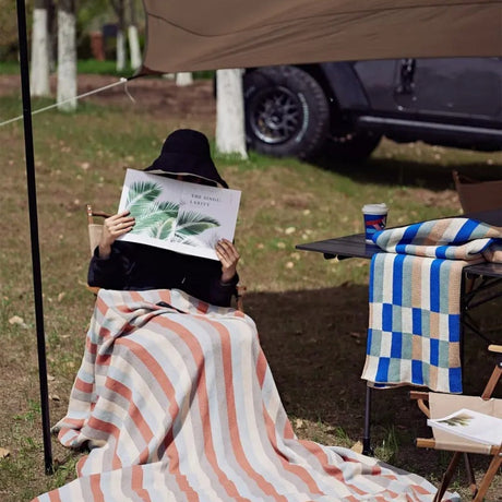 Nordica Randig Andningsbar Bomullsfilt Carvallo