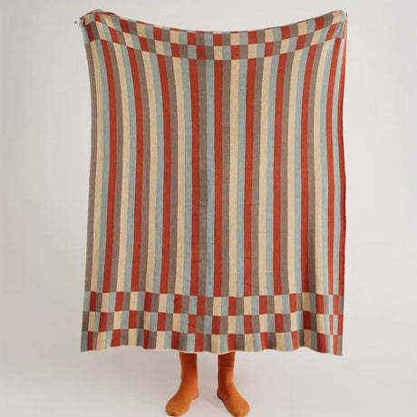 Nordica Randig Andningsbar Bomullsfilt Carvallo