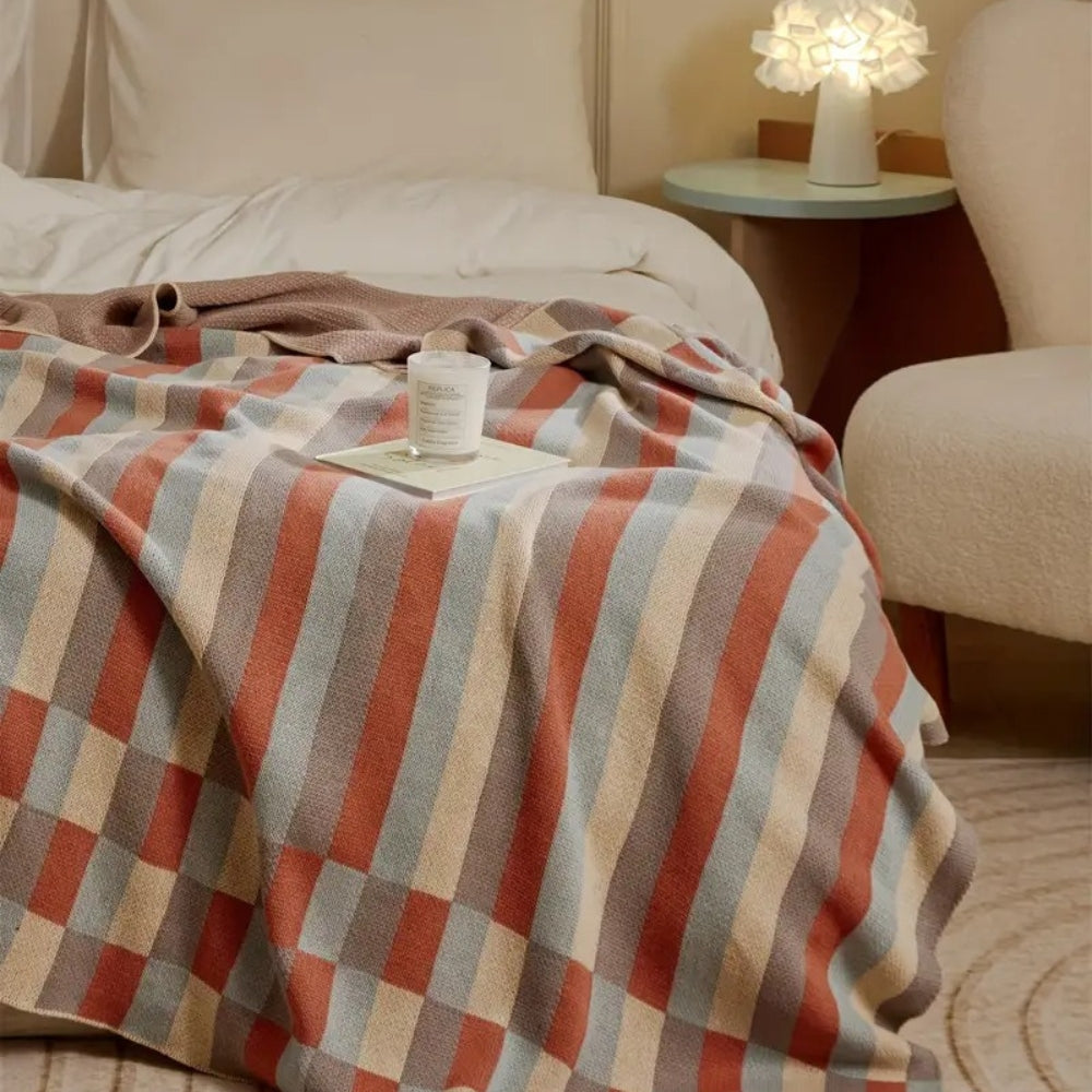 Nordica Randig Andningsbar Bomullsfilt Carvallo