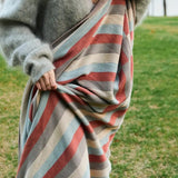 Nordica Randig Andningsbar Bomullsfilt Carvallo