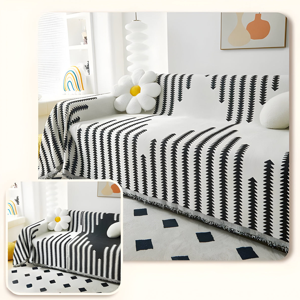 HomeHaven Cover - Dubbelsidig Chenille-tyg-sofföverdrag Carvallo