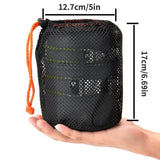 Camping-kokkjöksset med bestick i rostfritt stål och bärväska Carvallo