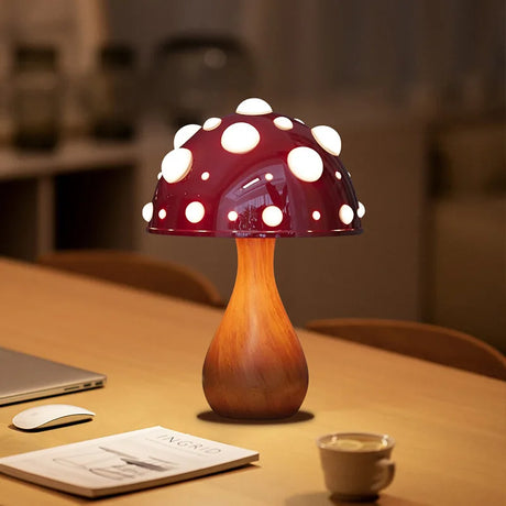 GlowMush - Retro LED Bordslampa i Svampdesign Carvallo