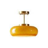 Vintage Rund Glas Taklampa Carvallo
