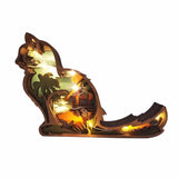 Tierlampa gjord av trä – Dekorativ, Unik handgjord för en mysig atmosfär Carvallo