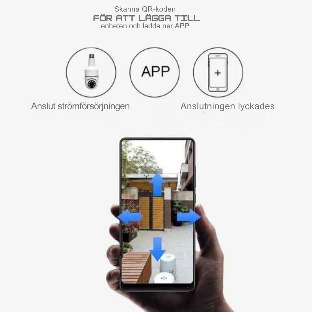 Trådlös HD Kamera & Utomhuslampa med 32 G SD kort-VaruZ-Hemnix