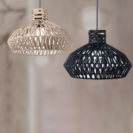 AntiqueWeave Lamp - Antik Lampa Av Handflettad Rattan Carvallo